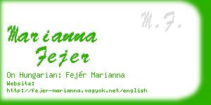 marianna fejer business card