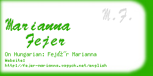 marianna fejer business card